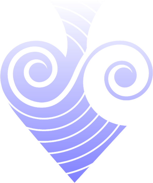 The Holistic Dialogue mark: two counter-rotating spirals meeting in one form